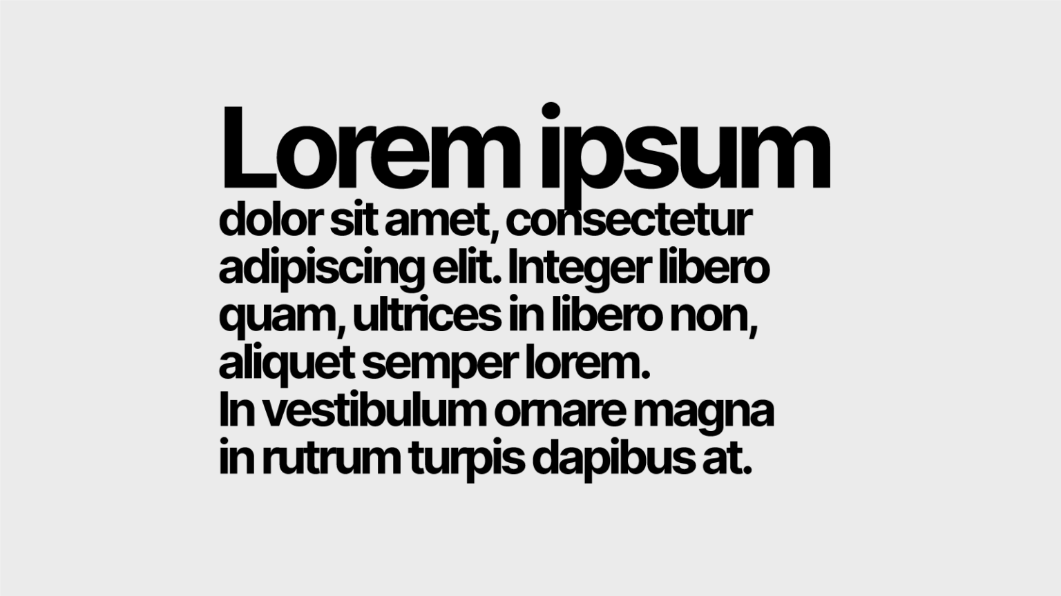 Lorem ipsum dolor sit amet, consectetur adipiscing elit. Integer libero quam, ultrices in libero non, aliquet semper lorem. In vestibulum ornare magna in rutrum turpis dapibus at.