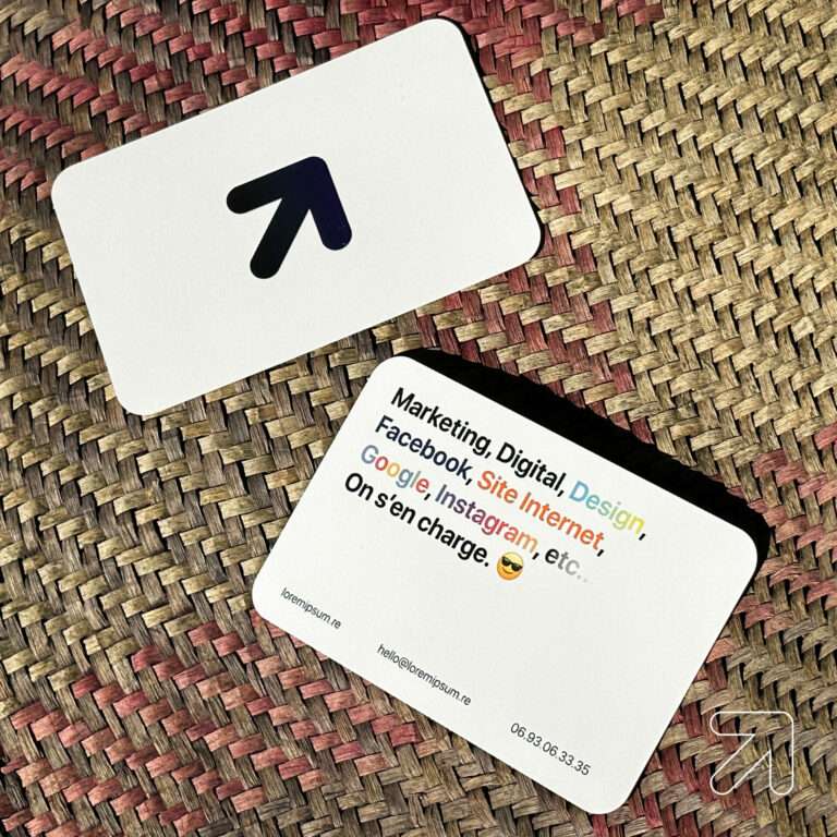 Carte de visite recto et verso lorem ipsum réunion 974