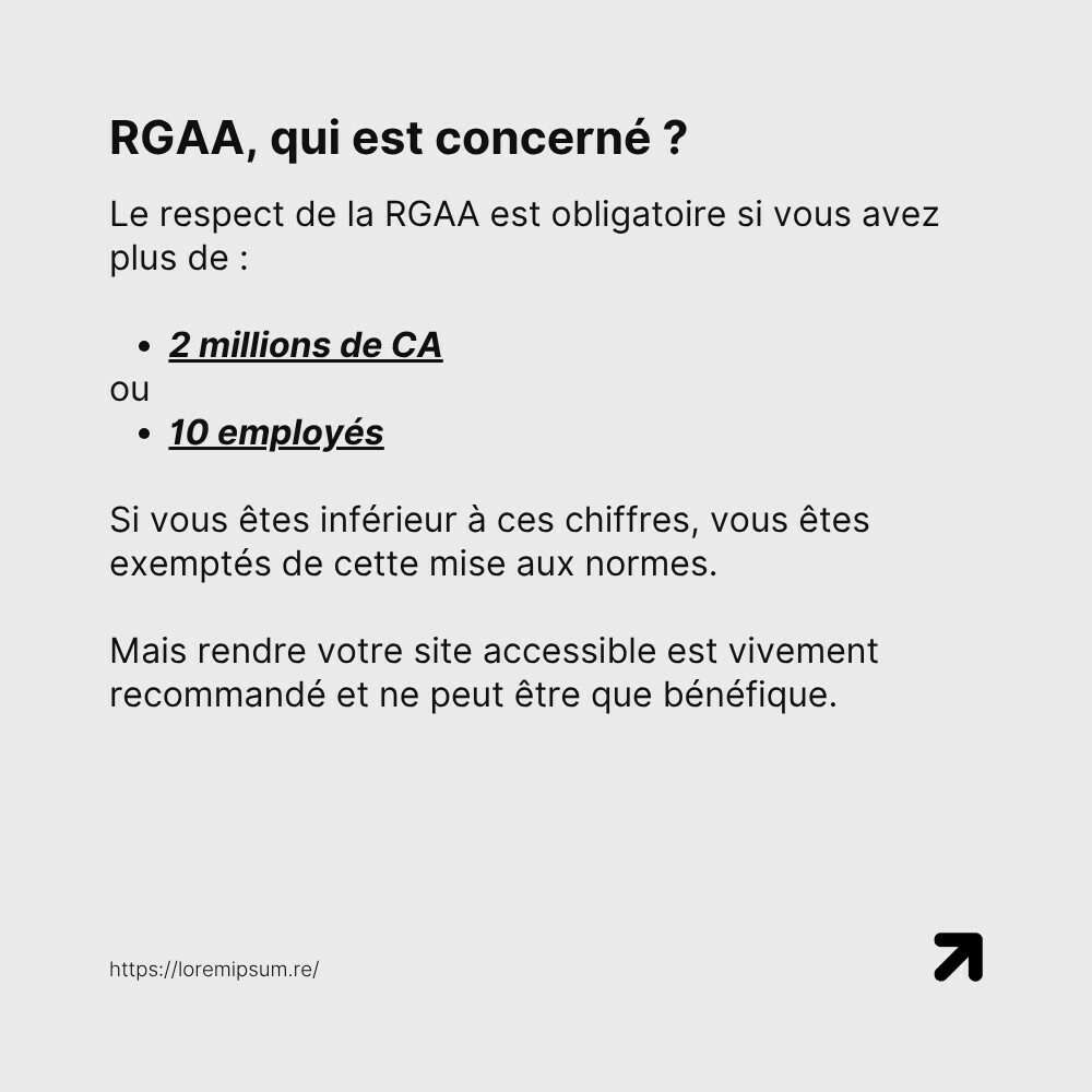 Image expliquant Quels sont les critères qui rendent la RGAA obligatoire ?