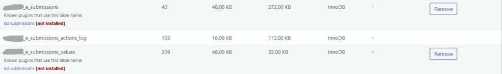 Image montrant les lignes de base de donnée à contrôler.