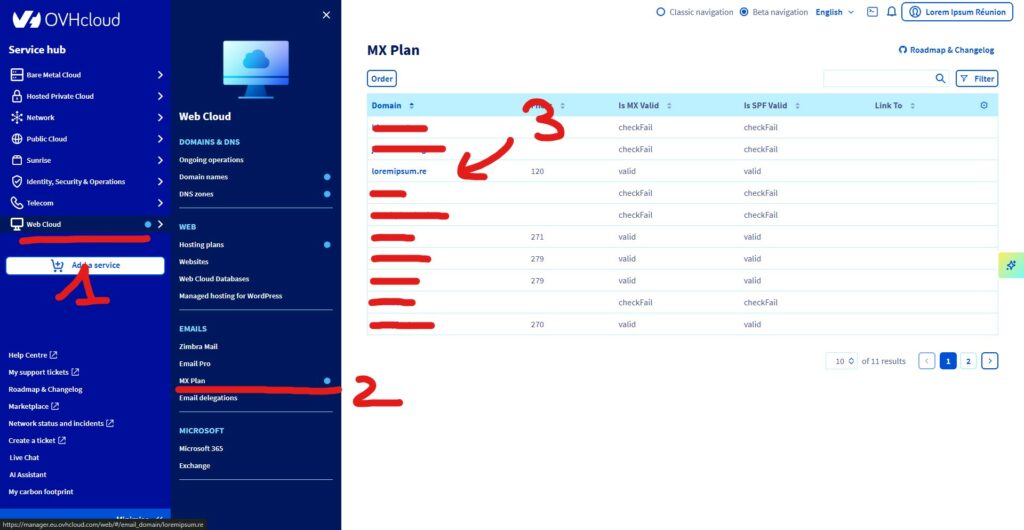 Accéder à son MX Plan depuis OVH