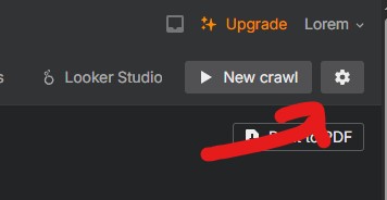 Accéder aux paramètres de Crawl sur Ahrefs