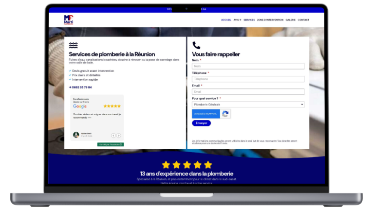 image du site marti-plomberie.re