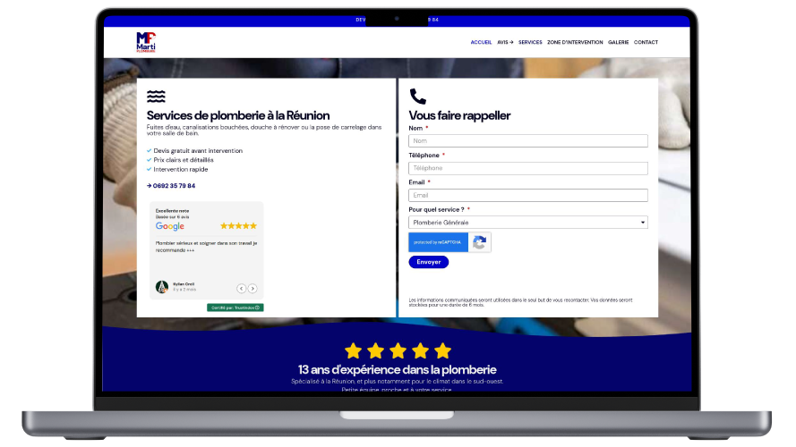 image du site marti-plomberie.re