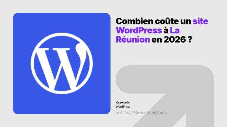 Thumbnail/Image de l'article "Combien coûte un site WordPress à La Réunion en 2026"