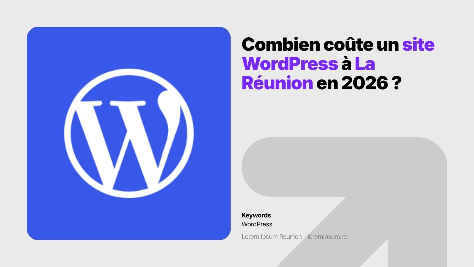 Thumbnail/Image de l'article "Combien coûte un site WordPress à La Réunion en 2026"