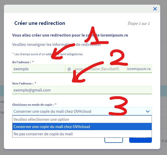 Comment configurer une redirection OVH MX Plan en 3 étapes.