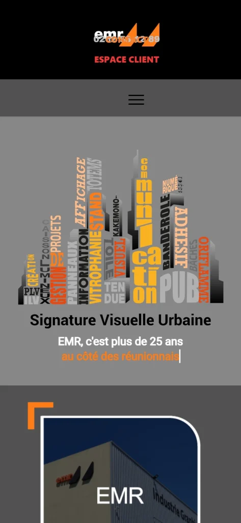 Version mobile du site d’EMR