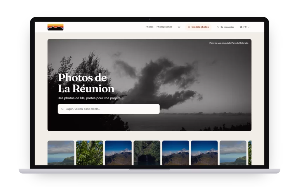 Site Photos Réunion sur ordinateur