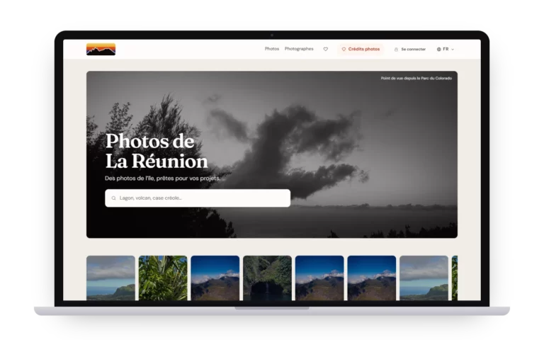 Site Photos Réunion sur ordinateur