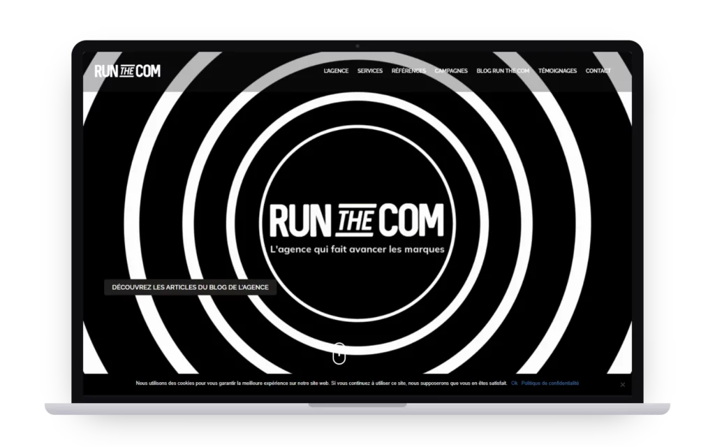 Site Run The Com sur ordinateur