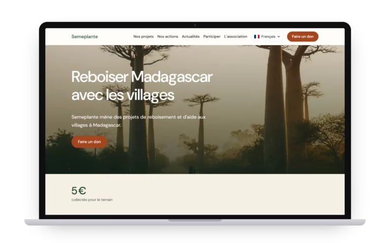 Site Semeplante sur ordinateur